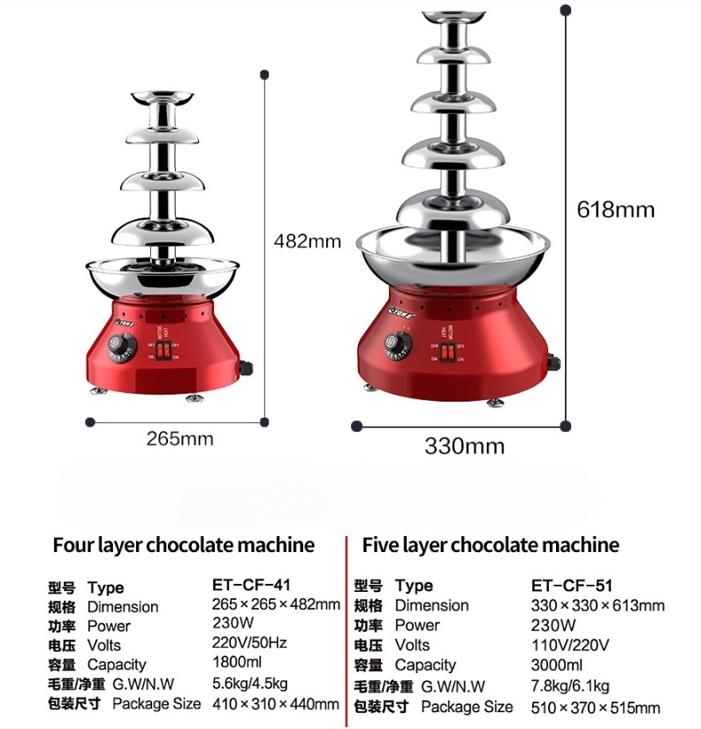 Chocolate Fountain - 5 Tier