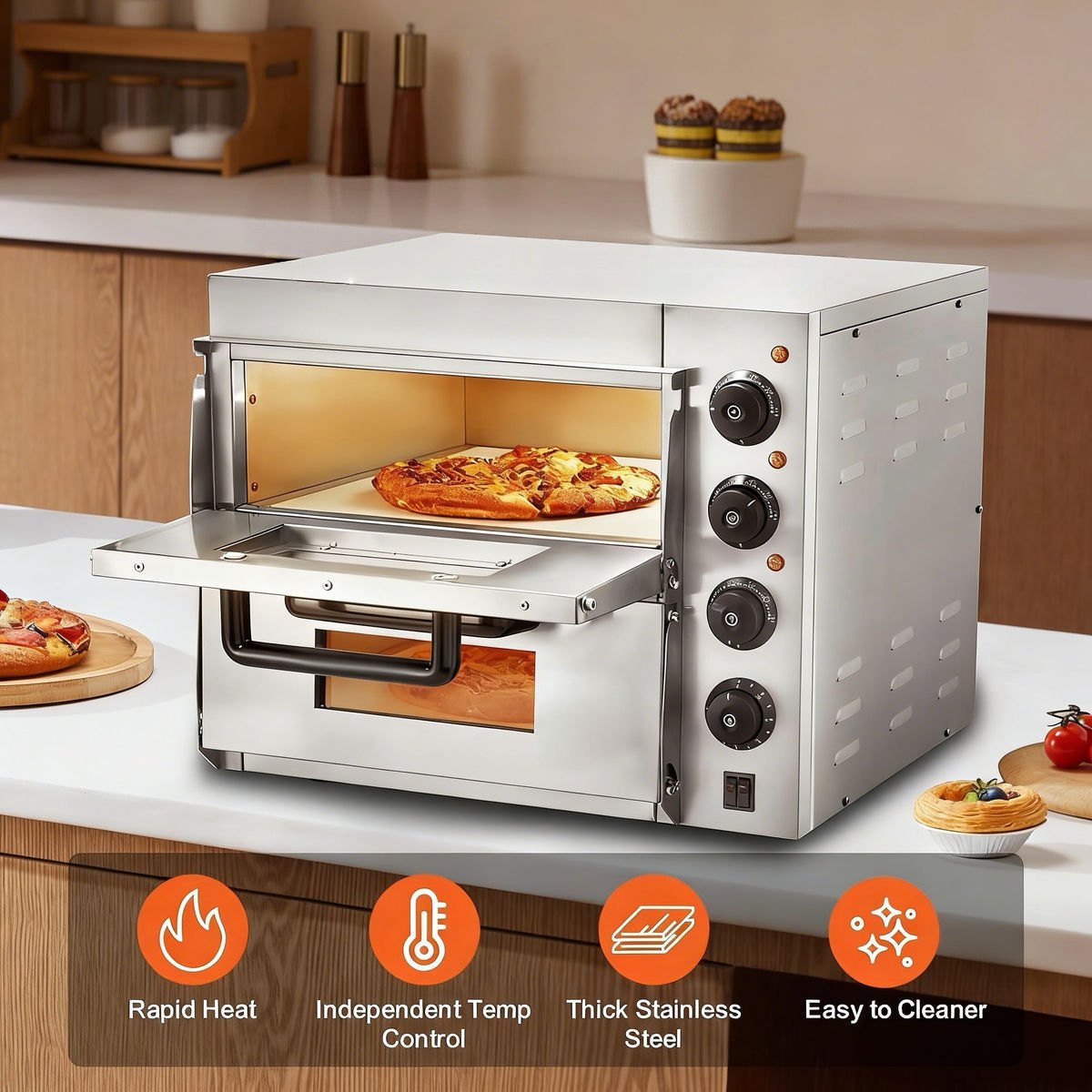 Electric Double Pizza Oven