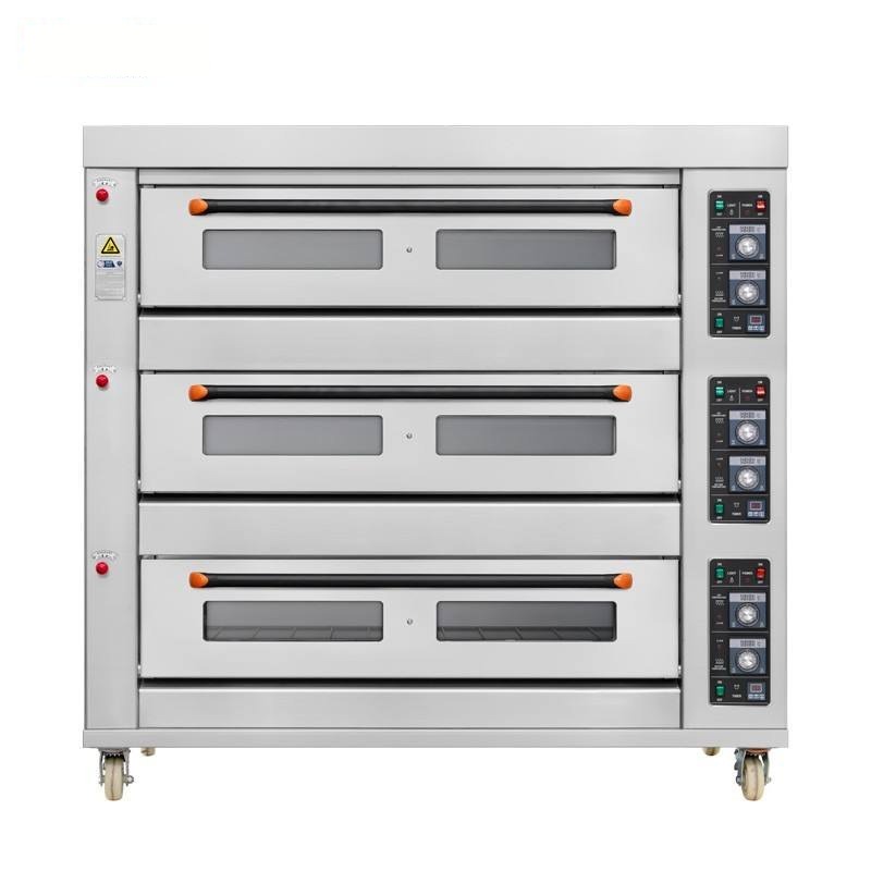 Gas Baking Oven 3 Deck 9 Tray