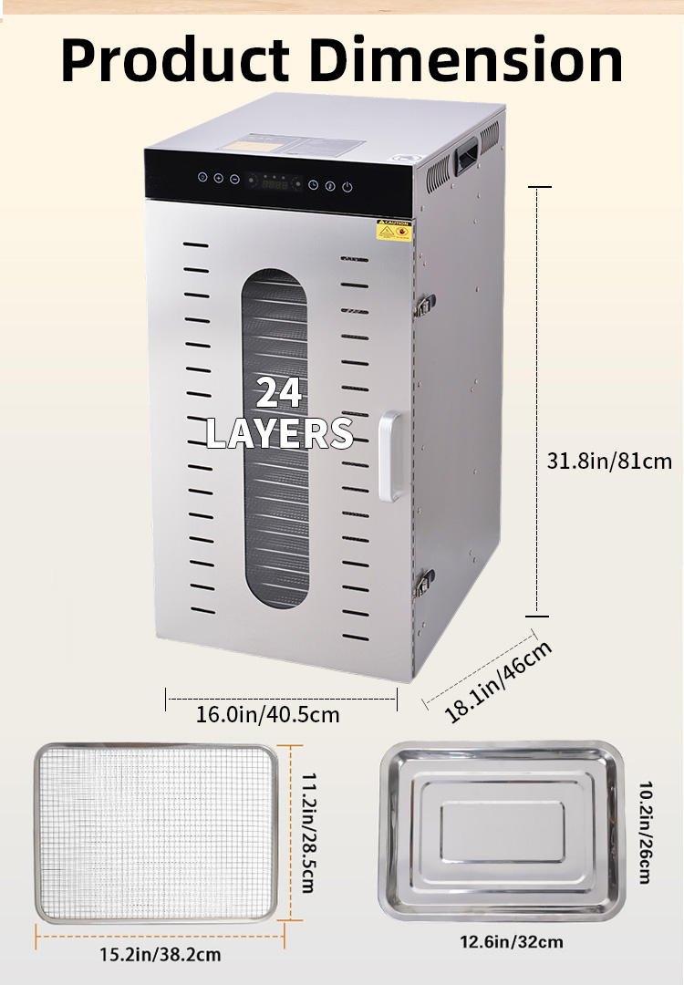24 Layer Digital Food Dehydrator