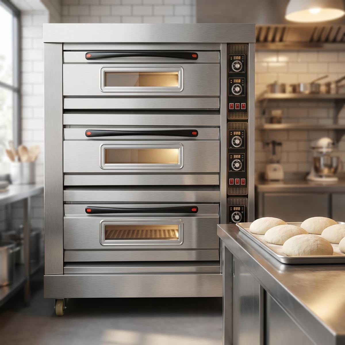 Electric Baking Oven 3 Deck 6 Tray