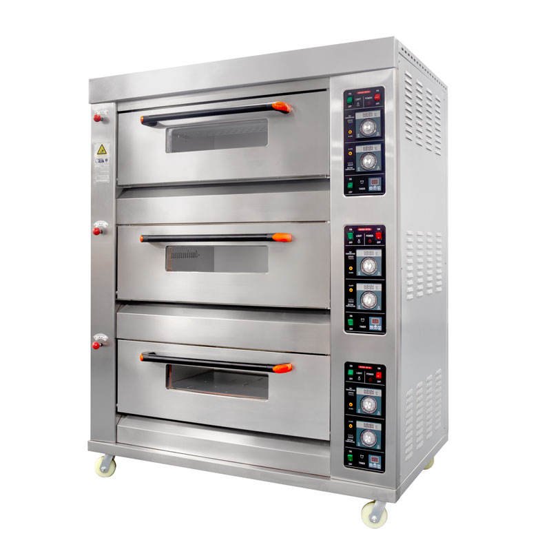 Gas Baking Oven 3 Deck 6 Tray